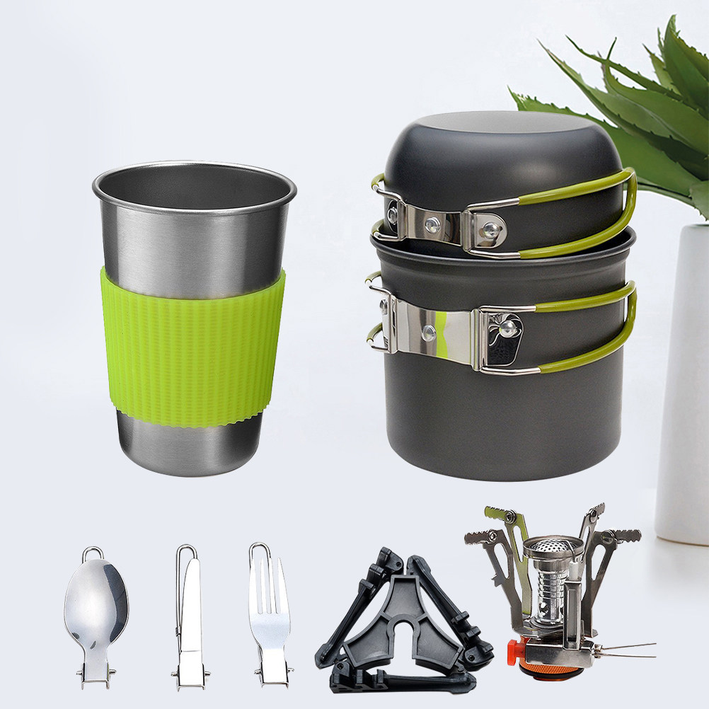 야외 캠핑 조리기구 세트 하이킹 피크닉 요리 용품을위한 - Camping Cooking Pot Set 리뷰 및 가격